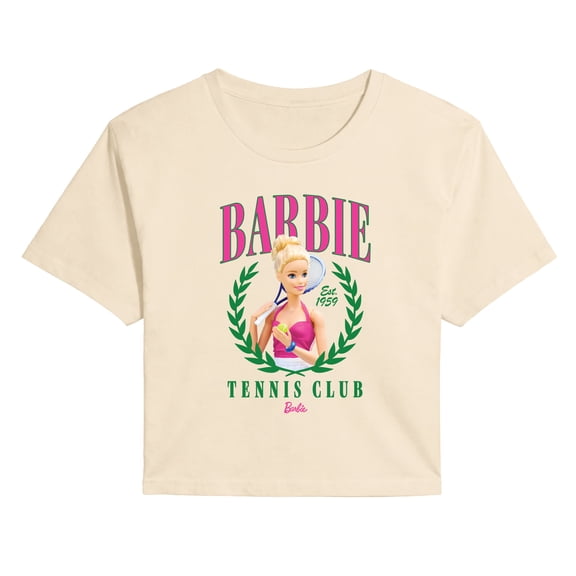 Barbie - Tennis Club - Juniors Cropped Graphic T-Shirt