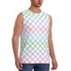 thumbnail image 2 of Balery Colorful Checkerboard Camisetas sin mangas para hombre, absorbe la humedad y protege contra el mal olor.-Medium, 2 of 7
