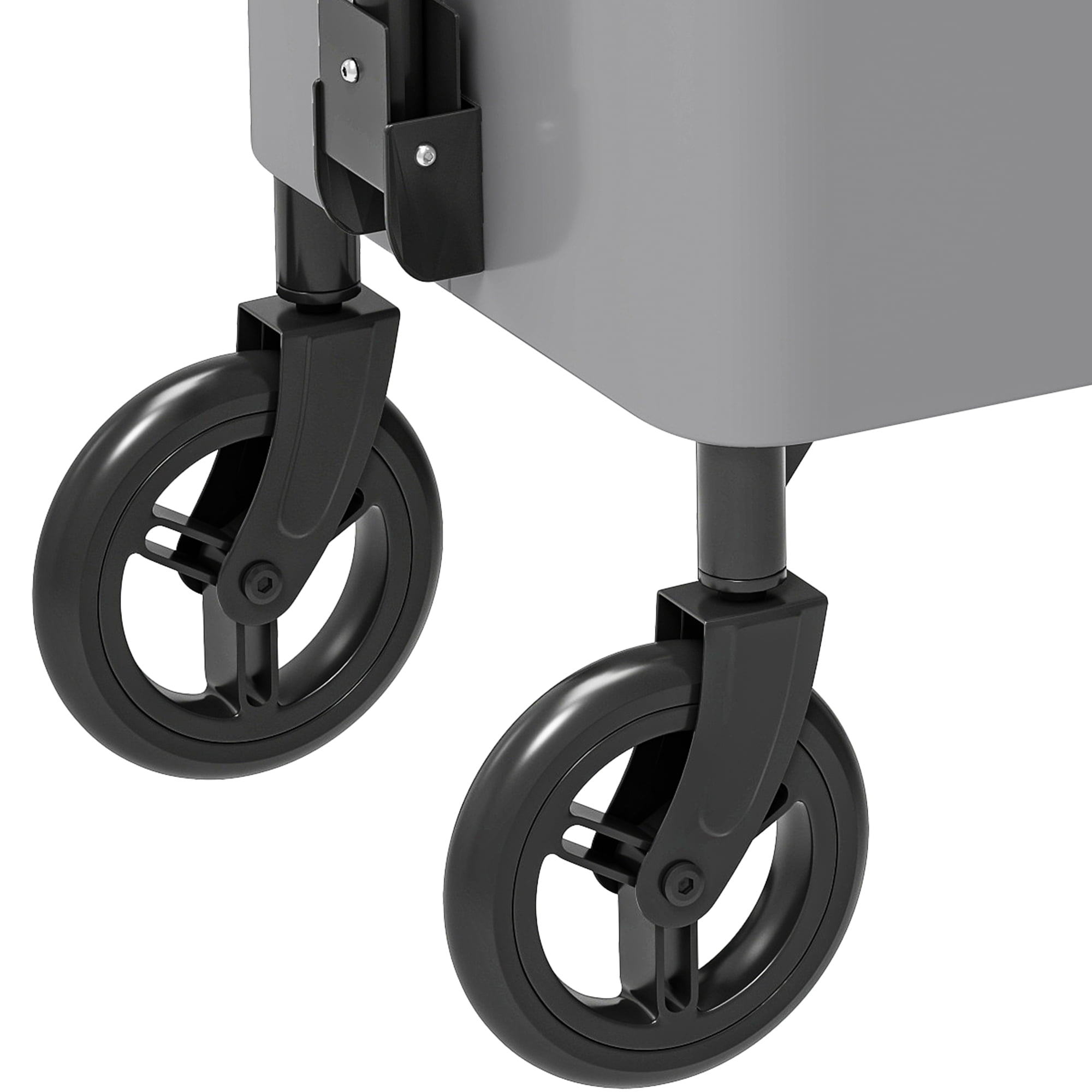 Uforic 80 Quart Rolling Cooler Cart with 360° Swivel Wheels, Outdoor Portable Beverage Ice Chest  Cart, with Bottle Opener, Silver