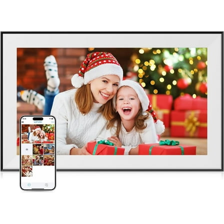 EKASN 15.6'' Digital Picture Frame, Wifi Elecronic Photo Frame with 32GB Storage, Share Photos/Videos Instantly, Best Gifts for Mom