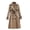 Khaki, variant on Women's Trench Coat Double-Breasted Classic Lapel Overcoat Windproof Long Belted Jacket Fall Outerwear with Pockets
