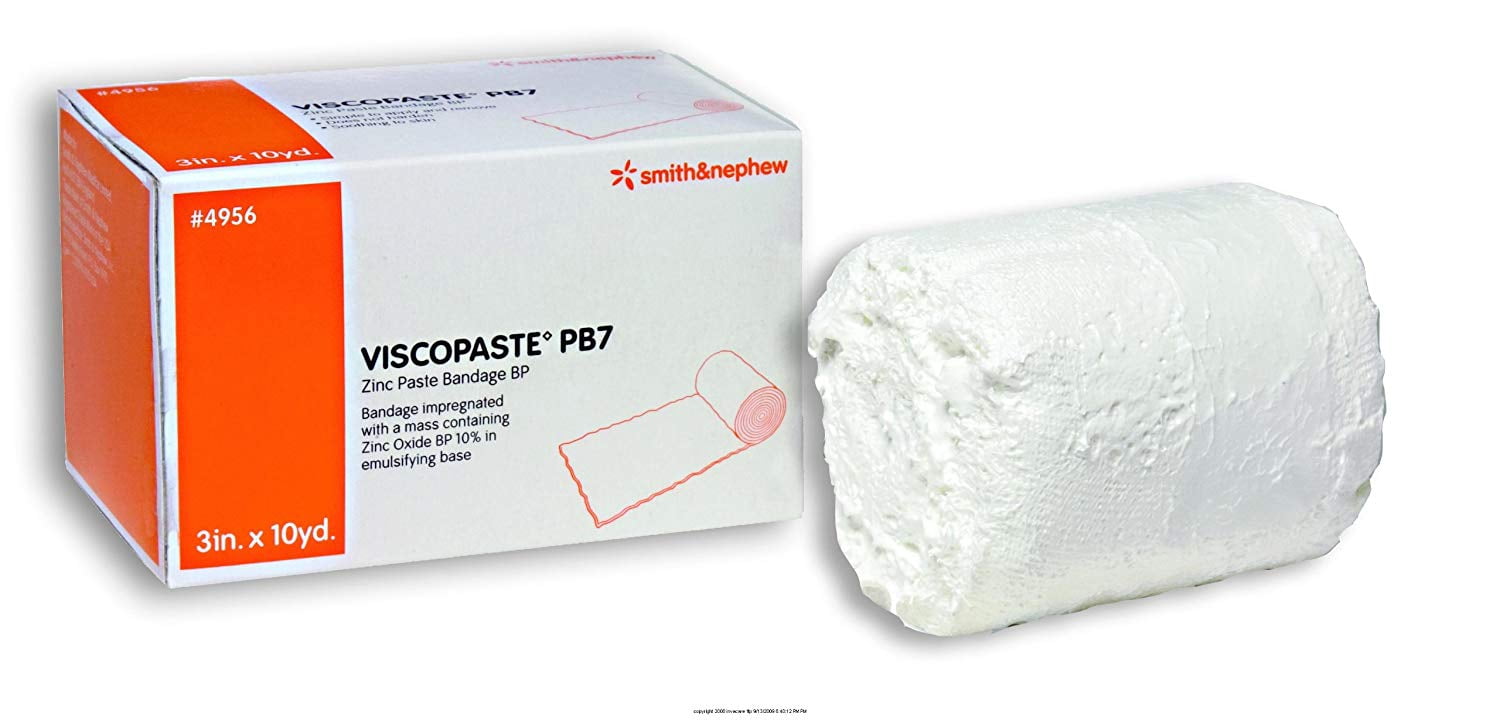 Smith and Nephew 4956 Viscopaste PB7 Zinc Paste Bandage 3" x 10 Yards - Box of 12