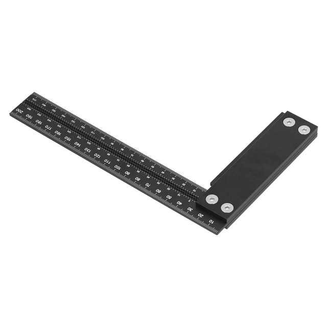 Regla de medidas de velocidad T, herramienta de trazado de marcado de medición de carpintería, aleación de aluminio de 0 ~ 200mm