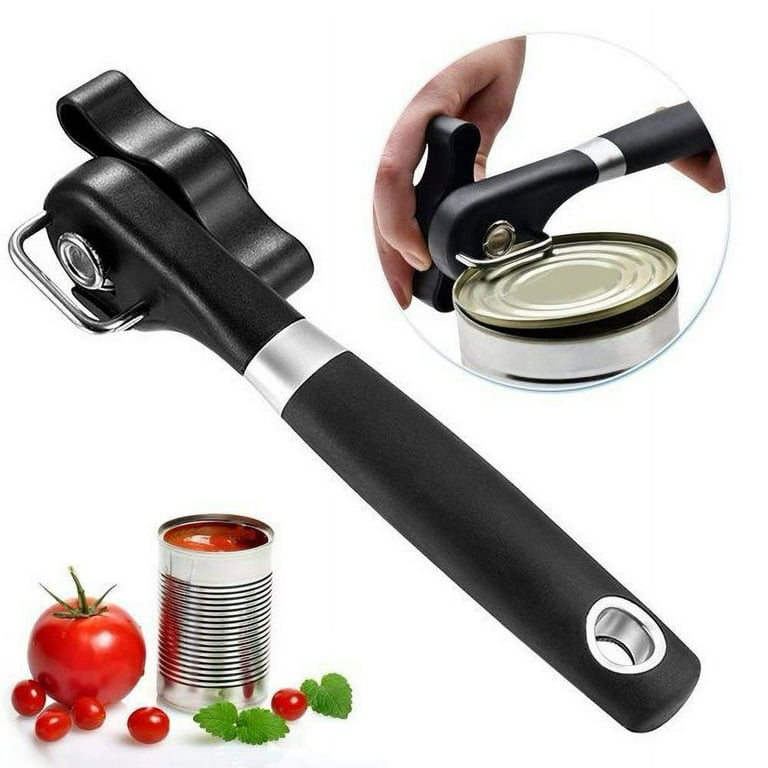Can Opener Smooth Edge Manual, Can Opener Handheld, No Sharp Edges With  Soft Grips, Food Grade Stainless Steel Cutting Can Opener, Professional