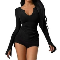 EDFBUYKRS Women's and Women's Buttercore Tee with Long Sleeves, Sizes S