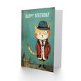thumbnail image 2 of Birthday Greeting Card Cute Kids Children Book Illustration Cat Child, 2 of 3