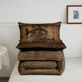 thumbnail image 5 of Camo Bass Fish Bedding Comforter Sets Fishing Bass Big Fish Bedding Set Rustic Farmhouse Lake House Comforter Set Men Fisherman,Retro Tree Camouflage Cabin Quilt Set, 5 of 7