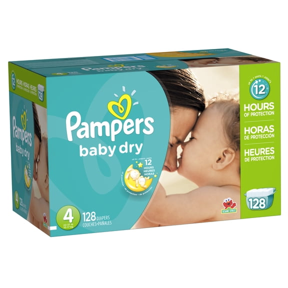 Pampers Baby-Dry Diapers Size 4 128 Count