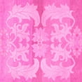 thumbnail image 1 of Ahgly Company Indoor Square Abstract Pink Modern Area Rugs, 4' Square, 1 of 4