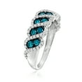 thumbnail image 3 of Ross-Simons 1.00 ct. t.w. Blue and White Diamond Ring in Sterling Silver, Women's, Adult, 3 of 6