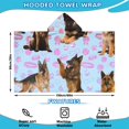 thumbnail image 2 of German Shepherd Hooded Bath Towel，60"x35" for Ages 3 To 12 Kids, Quick Dry Lightweight Soft Microfiber Hood Beach Towel Cover Up for Kids, 2 of 7