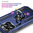 thumbnail image 6 of For iPhone 13 Pro Max Case ,Heavy Duty Shockproof Body Phone Cover Built in Metal Rotated Magnetic Ring Holder Kickstand,Dustproof,Anti-Scratch,Dual Layer Military-Grade Drop protection,Blue, 6 of 7