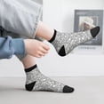 thumbnail image 5 of Goofa Dice Cubes Pattern Non Slip Socks with Grips for Elderly, Crew Socks Yoga Hospital Socks Cushioned Sole Gripper Socks for Men Women, 5 of 5