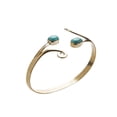thumbnail image 2 of 81stgeneration Womens Brass Simulated Turquoise Tribal Swirl Adjustable Cuff Bangle Bracelet, 2 of 4