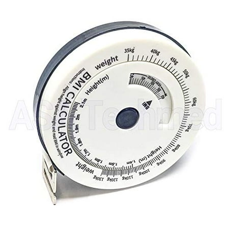 

150cm Weight Loss Tool Retractable Tape BMI Body Mass Index Measure Tools (Black)
