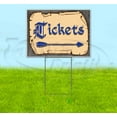 thumbnail image 1 of Medieval Fair Tickets Right Arrow Blue Scroll (18" X 24") Yard Sign, Includes Metal Step Stake, 1 of 6