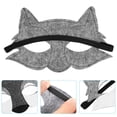 thumbnail image 4 of WORGEOUS NUOBESTY - 3 máscaras de lobo de fieltro para disfraz de media cara, ideal como recuerdo de fiesta para niños (gris), 4 of 8