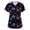 Dark Purple,#134, variant on Halloween Scrub Tops for Women Plus Size Short Sleeve Spooky Halloween Ghost Pumpkin Printed Funny Scrub Shirts Horror V Neck Scrubs Medical Nurse Uniform Nursing Workwear with Pockets,S