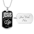 thumbnail image 4 of Jesus Changed My Life Dog Tag Stainless Steel or 18k Gold Finish 24", 4 of 12