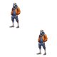 thumbnail image 4 of Kearding Adornos únicos de Halloween Figuras de esqueleto geniales para aumentar el espacio Acrílico moderno y de moda auriculares 2Conjunto, 4 of 6