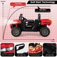 thumbnail image 2 of Gymax 24V Kids Ride On Dump Truck 2-Seater Electric Truck w/ Remote Control Red, 2 of 9