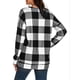 thumbnail image 4 of Jersey femenino a cuadros de manga larga para mujer sudadera con capucha deportiva con abertura en la parte inferior informal para niña, negro, XXL sidaley  AP003845-05, 4 of 7