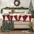thumbnail image 6 of Floleo Soft Flannel Christmas Decor Throw Pillow Covers, Red Black Buffalo Check Plaid Snowflake Decorative, Pillow Cases Cushion Covers for Couch and Sofa 17.7x17.7 Inch, 6 of 6