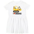 thumbnail image 3 of Inktastic Construction Truck I Love Diggers Girls Toddler Dress, 3 of 5