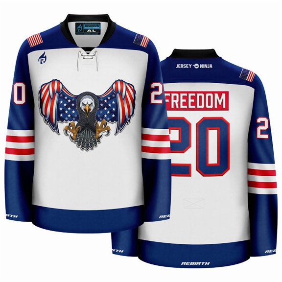 4th of July Screaming Eagle Holiday Hockey Jersey
