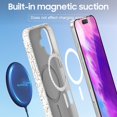 thumbnail image 2 of Decase for iPhone 16 Mag-Safe Case, Shockproof, Drop-Proof, Ultra Slim PC+Soft TPU Back Cover, Thin Matte Protective Case, 3X Military Standard Tested, Magnetic Protective Phone Case,White, 2 of 7