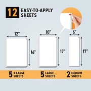 EBPP Cat Scratch Furniture Protector Tape, Pro Strength Transparent Anti-Scratch Sheets, 12-Pack.