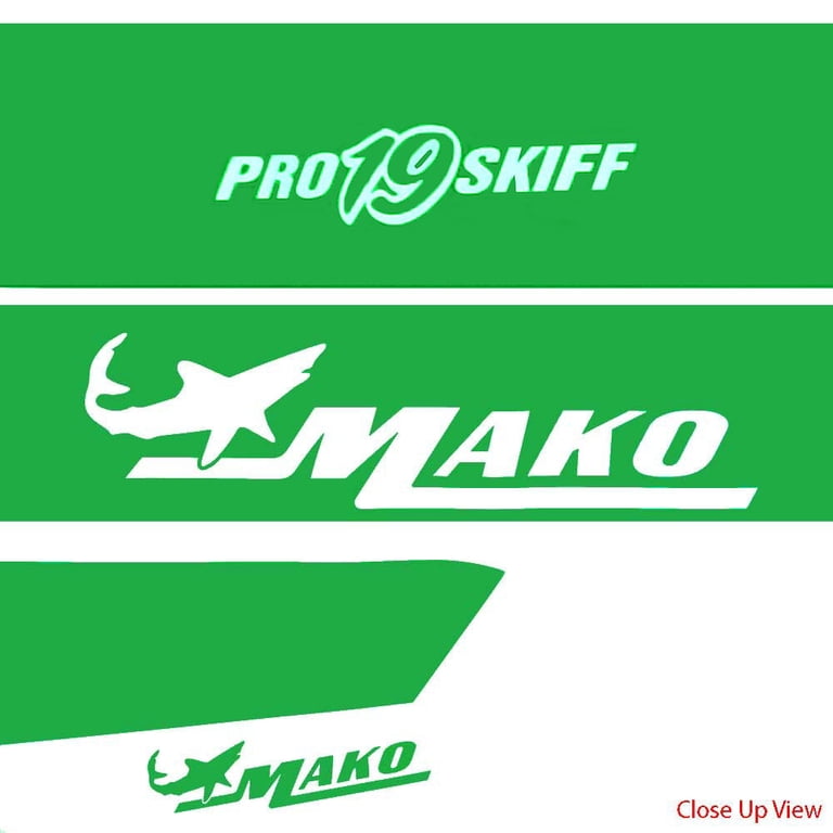 Mako Fさん専用 Mako Boat Graphic Decals 185889 | Pro 19 Skiff CC Green (Set of 2