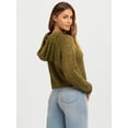 thumbnail image 2 of Jessica Simpson Women's Mikaela Pointelle Hoodie Sweater with Long Sleeves, Lightweight, Sizes XS-XL, 2 of 10