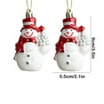 thumbnail image 2 of HengDidi 2 Pc Christmas Snowman Ornament Set for Tree Hanging Decor Small Pendant Festive Home Party Decoration, 2 of 6