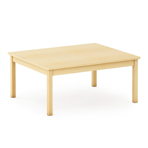Guidecraft EdQ Toddler Table - Natural: Rectangle Wooden Activity table for Kids, 30"x36", 16" Height | Toddler Desk for Playroom, Preschool, Daycare