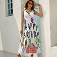 thumbnail image 5 of Happy Birthday! Dress Summer Street Style Bohemia Long Dresses Female Sleeveless Printed Maxi Dress, 5 of 9