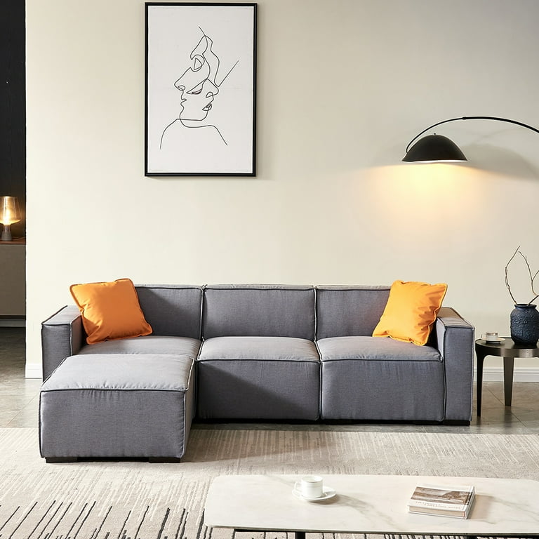 Modular Sectional Sofa Convertible L Shaped Sofa Couch with