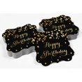 thumbnail image 4 of Inkdotpot Pack Of 100 Happy Birthday Paper Tags DIY Craft Bracket Shape Real Gold Foil Hang Tags, 4 of 6