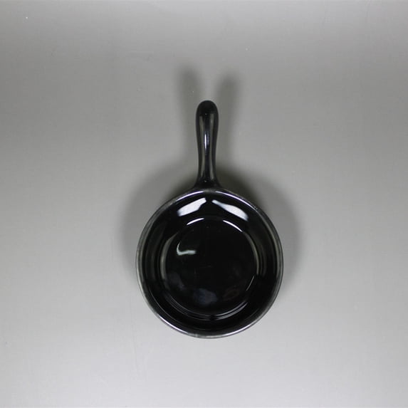 Japanese-style Round Dish Mini Handle Dipping Sauce Small Plate Seasoning Ceramics BLACK