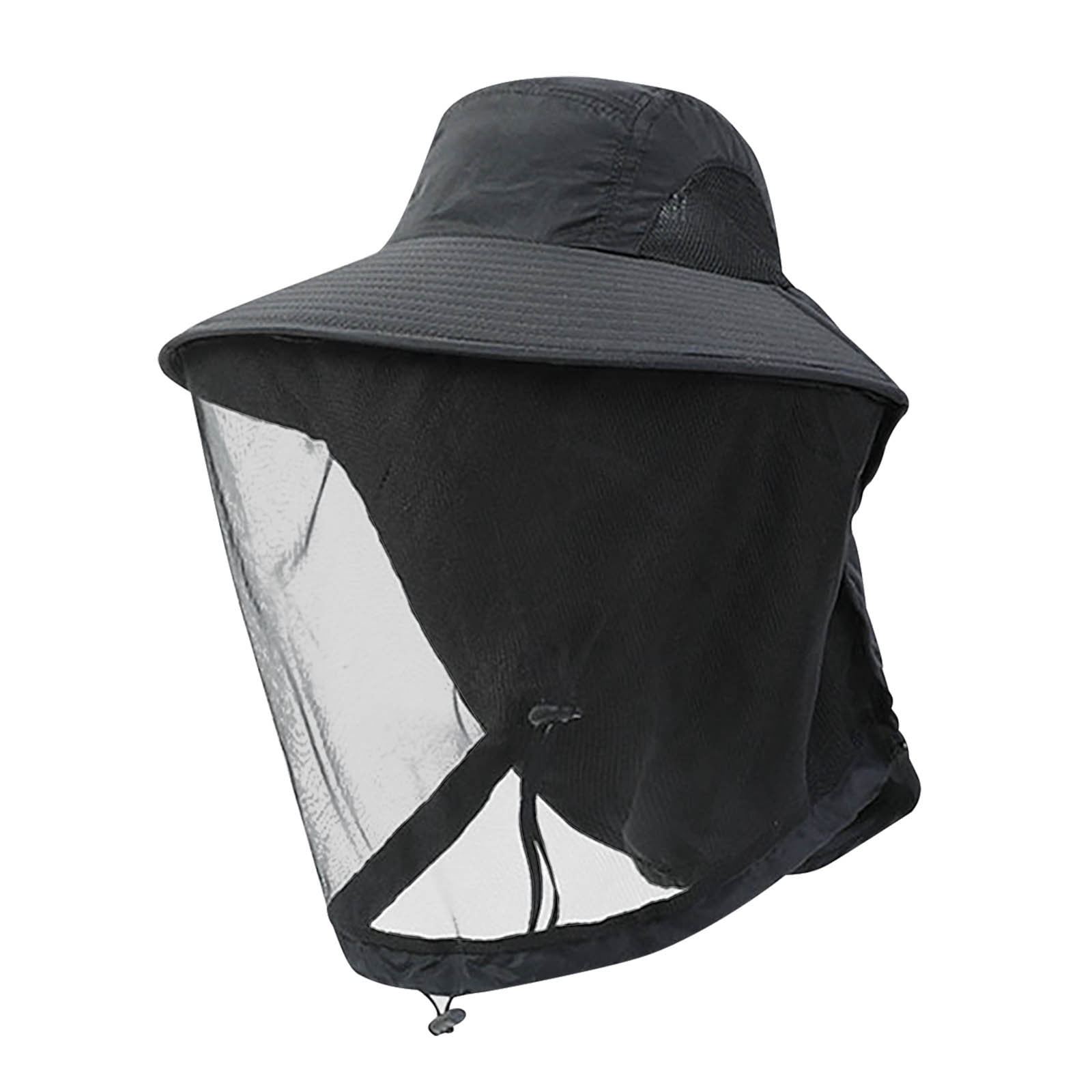 Cadorn 1 PCS Mesh Beekeeping Hat with Head Net, Black Breathable Veil Cap Adjustable for Outdoor Activities Gardening Camping Mosquito Protection, Beekeeping Supplies Beekeeper Accessories