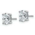 thumbnail image 2 of Diamond2Deal 14K White Gold 1 1/2 cwt. Oval Lab Grown Diamond Stud Post Earrings For Women, 2 of 4