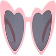 thumbnail image 3 of HBMYN Kids Polarized Heart Girls Sunglasses for Toddler Bendable Sunglasses Shades Age 2-8, 3 of 6