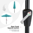 thumbnail image 4 of MASTERCANOPY 9ft Solar Patio Umbrella with LED Lights Tilt and Crank, Turquoise, 4 of 8