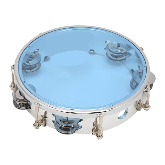 Cloches à Double Rangée Tambour, Petite Tonalité Non Déformée Ton Réglable Moins de Vibration Son Clair Tambourin à Main pour Enseignement de Percussion