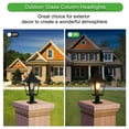thumbnail image 3 of 20.8" Outdoor Pillar Lamp - Vintage Black Metal & Clear Glass Post Lantern with 2 E26 Sockets for Gardens, Entryways, and Porch Lighting, 3 of 11