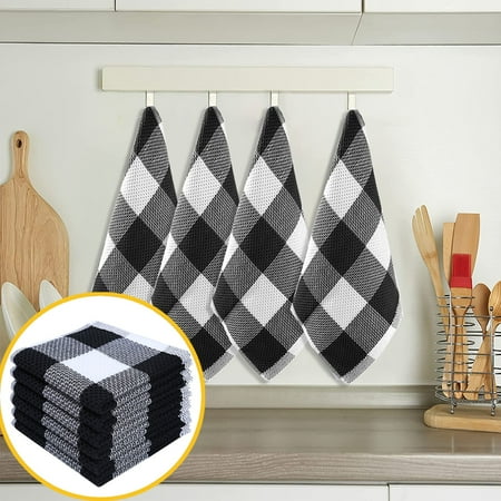 

HongHeng Clearance Under $2.00 Dish Cloth Cotton Thickened Towel Quick Absorbent Towel Nonfading Cloth Lattice Wipe Tablecloth