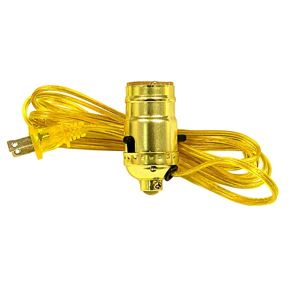 National Artcraft® 8' Push-Thru Socket with Side Exit Gold Cord (Pkg/5)