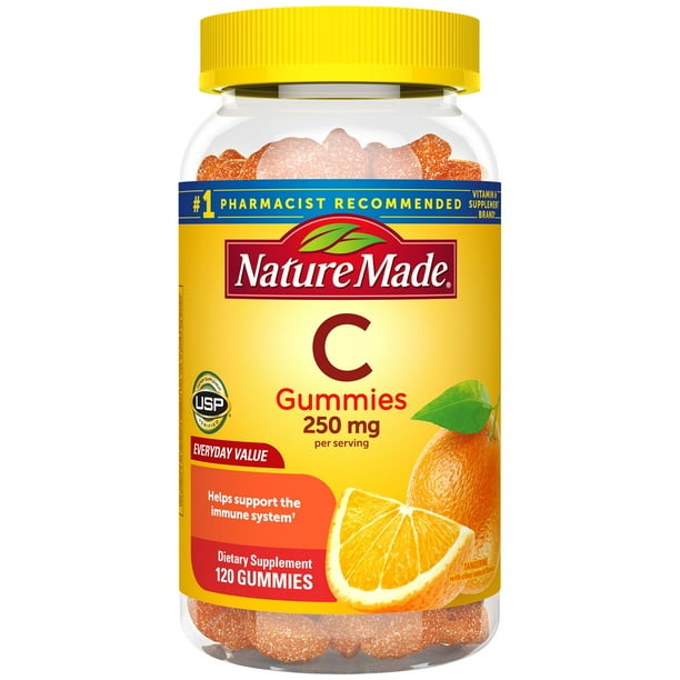 Nature Made Vitamin C 250 mg Gummies, 120 Count to Help Support the
