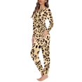 thumbnail image 2 of SCRAWLGOD Leopard Print Pajama Sets Women 2 Piece Lounge Set Women Pjs Sets for Women Size 4XL Crewneck Women Sleepwear Set Comfy Jogger Pj Sets for Women, 2 of 6
