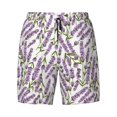 thumbnail image 5 of Rocae Lavender Flowers for Men's Swim Trunks Quick Dry With Two Side Pockets and One Lined Patch PocketXX-Large, 5 of 9